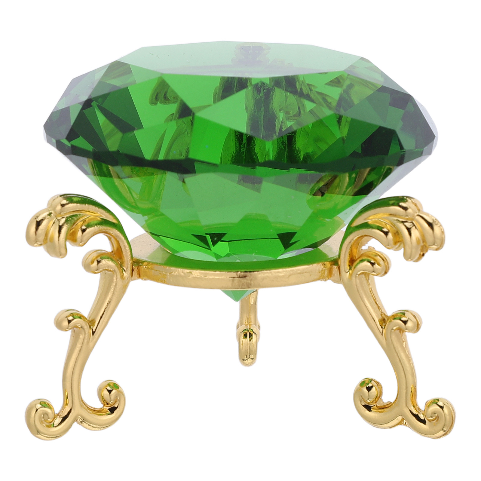 Paper Weight Crystal - Artificial Crystal Diamond Table Centerpiece Green