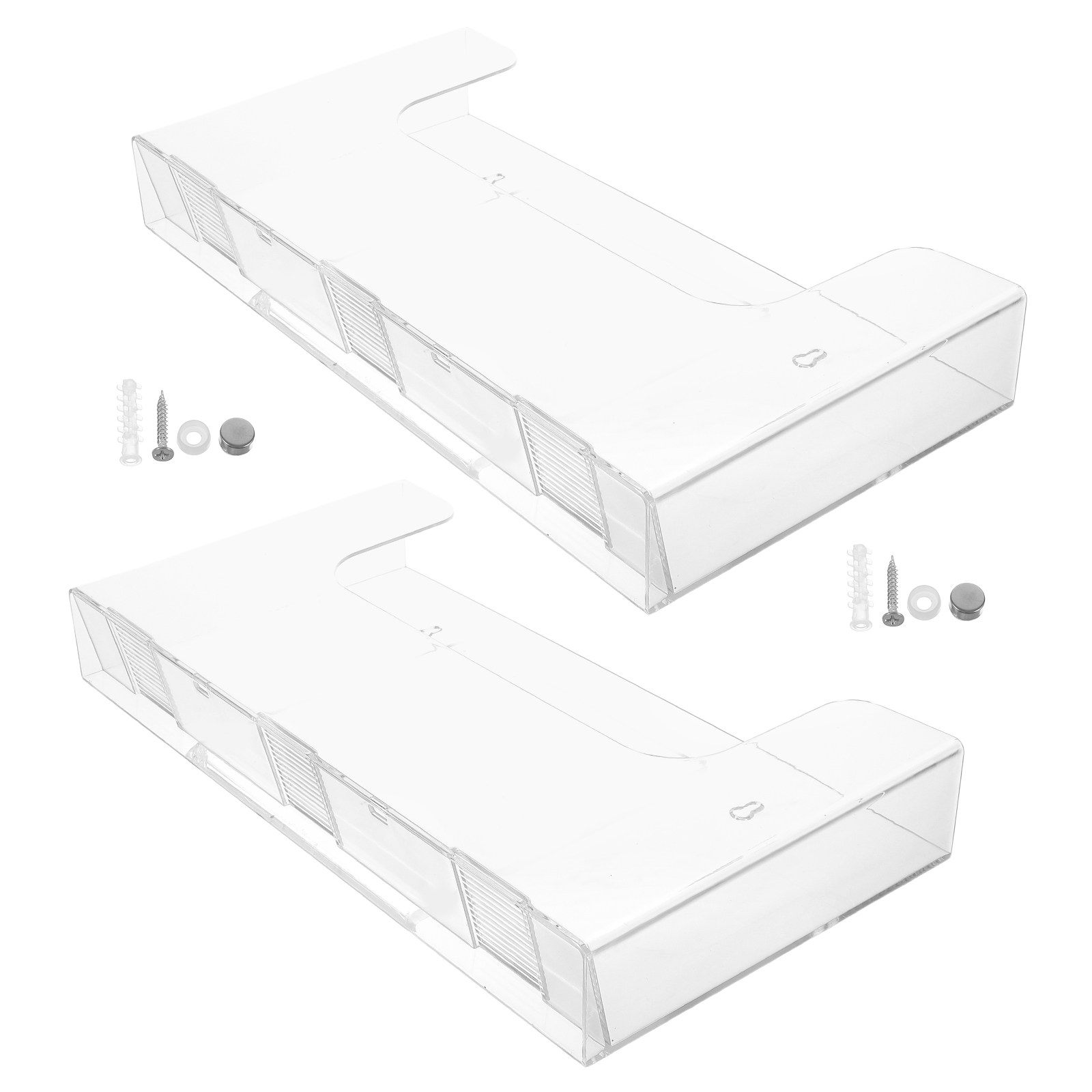 Magazine Holder Rack - Acrylic Wall File Holders 2 Pack