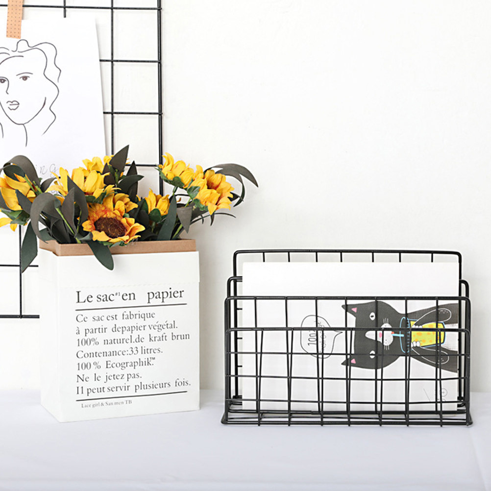 Metal Desktop Mail Organizer 3 - Magazine Holder Rack recension och pris
