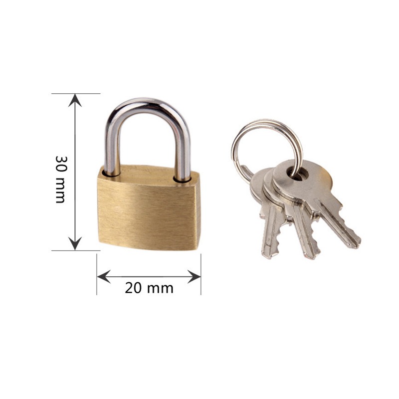 Solid Brass Padlock with 3 Key - Letter Opener Brass recension och pris