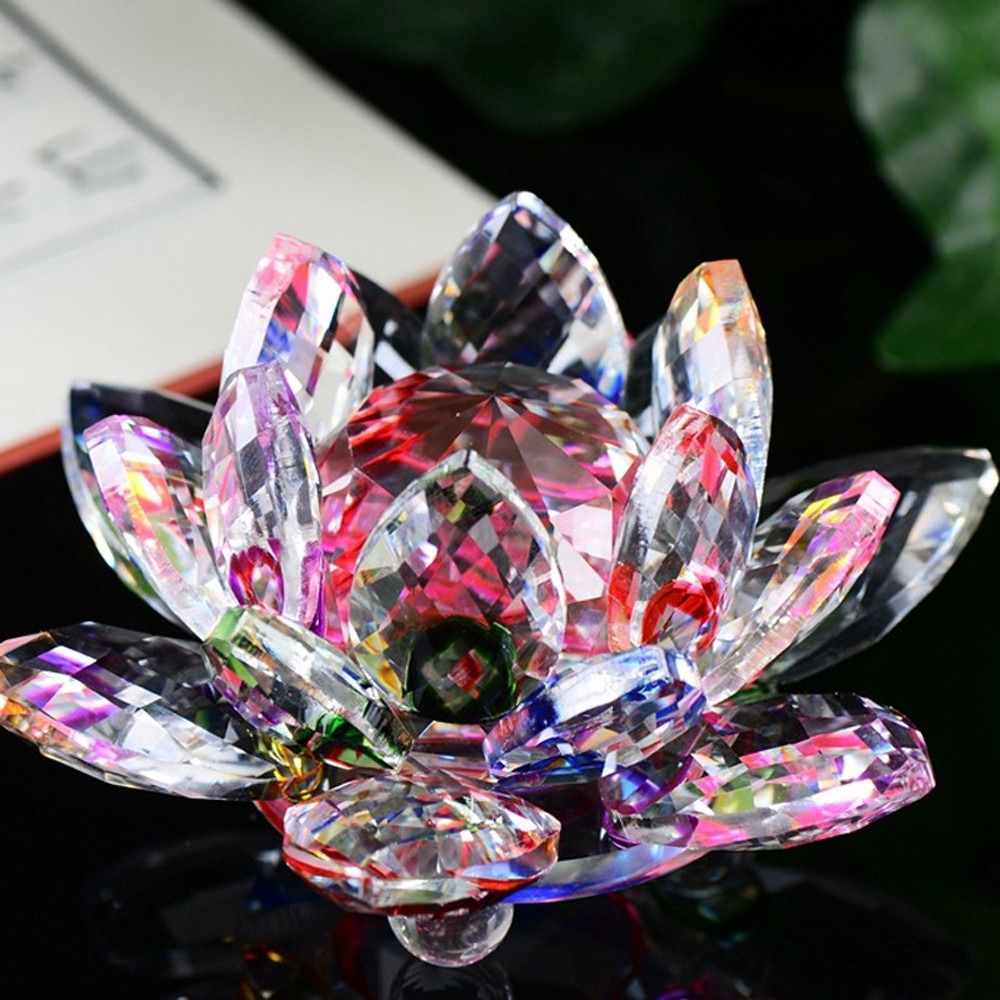 Crystal Lotus Flower Figurine  - Paper Weight Crystal recension och pris