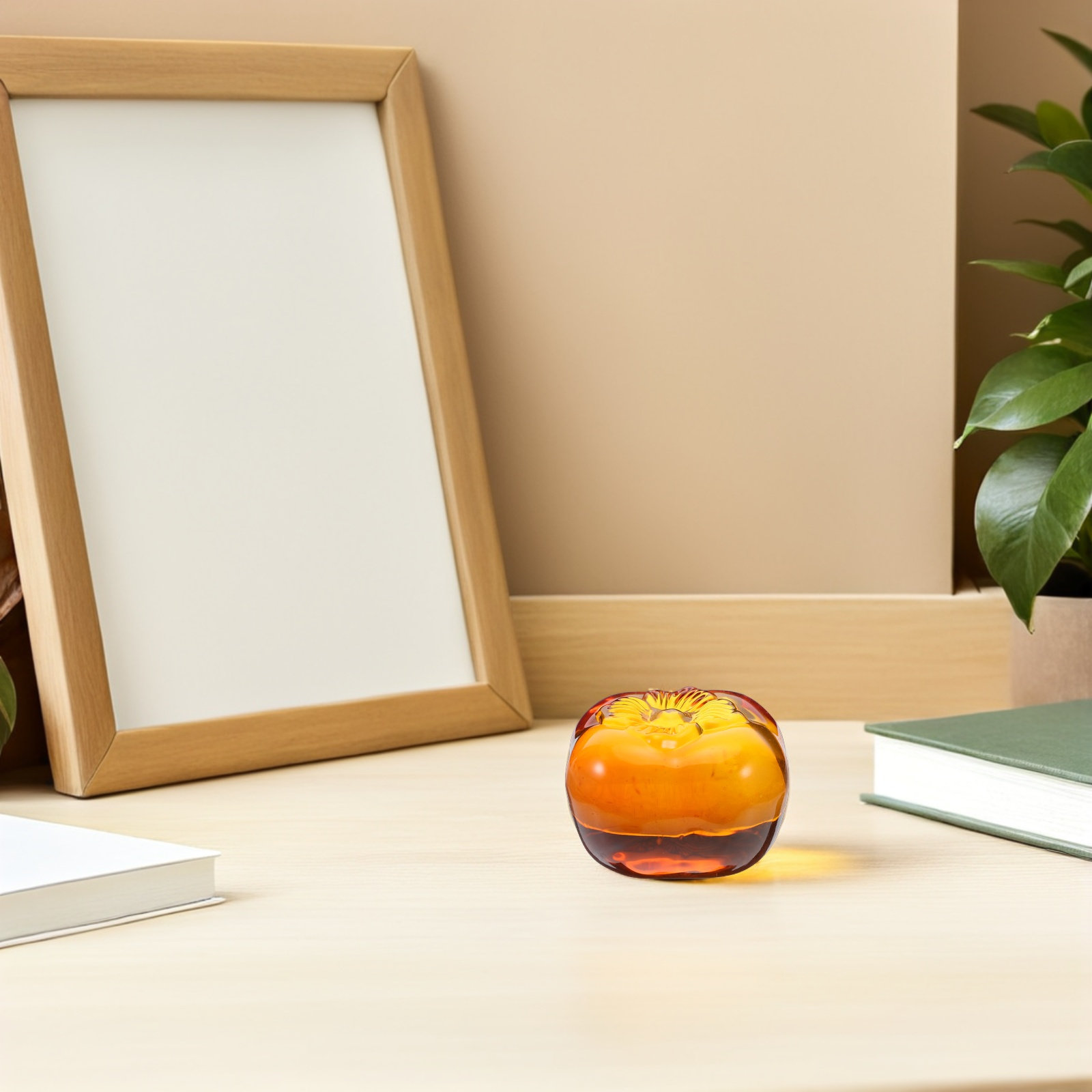 Glass Persimmon Paperweight Cr - Book Weight Glass recension och pris